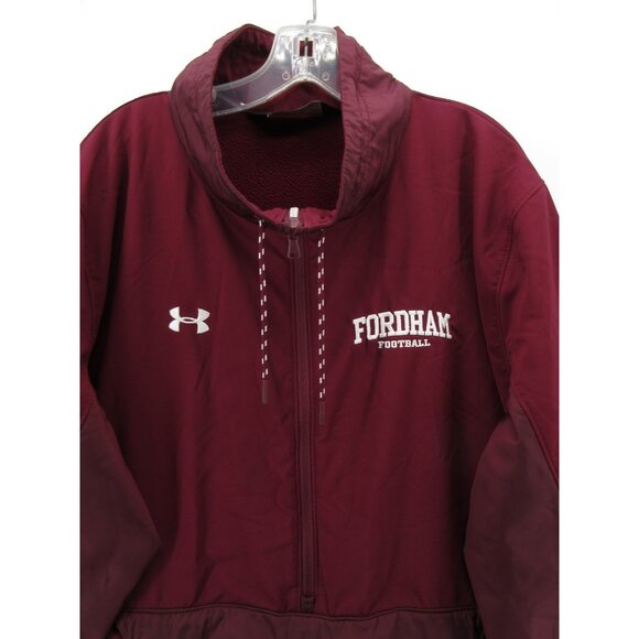 Fordham Rams Football Jacket XXL Under Armour Cold Gear Loose 1/4 Zip - Picture 2 of 15